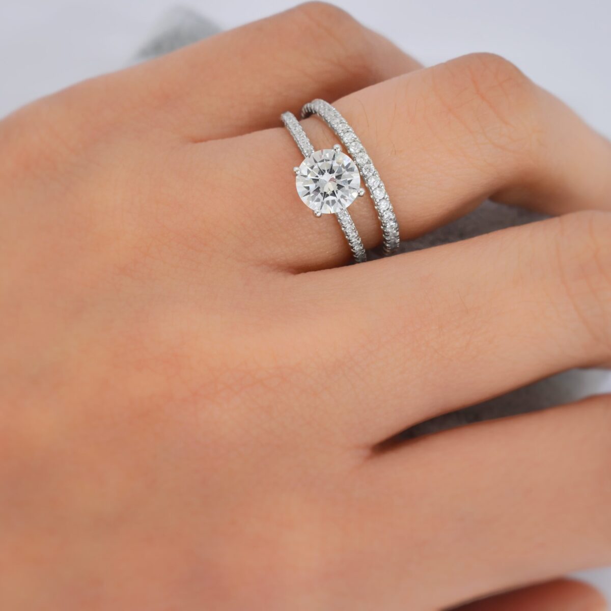 Twin Solitaire Rings